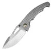 Artisan Cutlery Xcellerator Folding Knife Gray Titanium Handle S90V Drop Point Plain Edge Stonewash Finish 1860G-GY