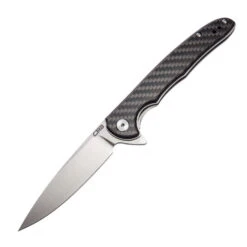 CJRB Briar Folder Knife Black Carbon Fiber Handle Plain Edge D2 Blade J1902-CF