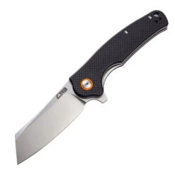 CJRB Crag Folder Pocket Knife Black G10 Handle Plain D2 Blade J1904-BKF