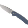 CJRB Pyrite Folding Knife Blue/Grey G10 Handle AR-RPM9 Drop Point Plain Edge Stonewash Finish J1925-GY