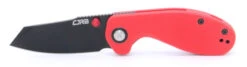 CJRB Maileah Folding Knife Red G10 Handle AR-RPM9 Wharncliffe Plain Black Blade CJ1918-BREF