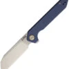 CJRB Rampart Folder Knife Blue-Gray G10 Handle Plain SW D2 Blade J1907-GYF