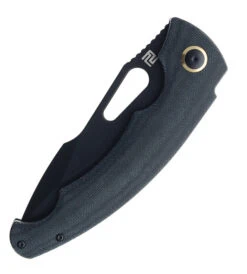 Artisan Cutlery 1860P-BMBK Folding Knife Black Micarta Handle AR-RPM9 Drop Point Plain Black Blade -Pocket Knife Shop ARTISAN CUTLERY 1860P BMBK 01 90591.1681761081