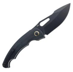 Artisan Cutlery 1860P-BMBK Folding Knife Black Micarta Handle AR-RPM9 Drop Point Plain Black Blade -Pocket Knife Shop ARTISAN CUTLERY 1860P BMBK 06 94996.1681761193