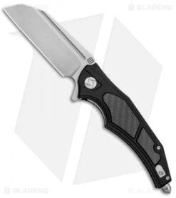 Artisan Cutlery Apache Liner Lock Knife Black/Carbon Fiber (3.5" Stonewash)
