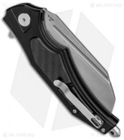 Artisan Cutlery Apache Liner Lock Knife Black/Carbon Fiber (3.5" Stonewash) -Pocket Knife Shop Artisan Apache LL Black CF SW ATZ1813PBCF BHQ 87134 jr side