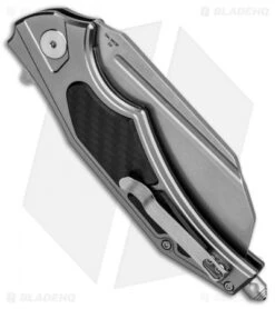 Artisan Cutlery Apache Liner Lock Knife Gray/Carbon Fiber (3.5" Stonewash) -Pocket Knife Shop Artisan Apache LL Gray CF SW ATZ1813PGCF BHQ 87229 jr side