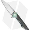 Artisan Cutlery Archaeo Frame Lock Flipper Knife Blue/Green Ti/CF (3.75" Satin)