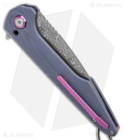 Artisan Cutlery Archaeo Liner Lock Knife Blue G-10 (3.5" Damascus) ATZ1821NL-BUC -Pocket Knife Shop Artisan Cutlery Archaeo LL Blue G 10 Damascus BHQ 154081 jr side