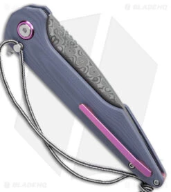 Artisan Cutlery Archaeo Liner Lock Knife Blue G-10 (3.5" Damascus) ATZ1821NL-BUC -Pocket Knife Shop Artisan Cutlery Archaeo LL Blue G 10 Damascus BHQ 154081 jr spine lock