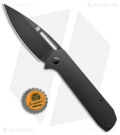 Artisan Cutlery Arion Frame Lock Knife Black Titanium (3.6" Black 20CV) -Pocket Knife Shop Artisan Cutlery Arion FL Black Ti Black BHQ 144828 jr bottlecap