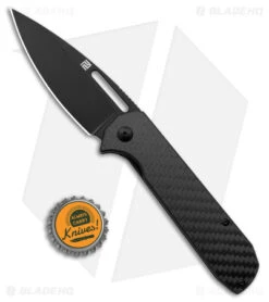 Artisan Cutlery Arion Liner Lock Knife Carbon Fiber (3.75" Black AR-RPM9) -Pocket Knife Shop Artisan Cutlery Arion FL CF Black BHQ 174999 jr bottlecap