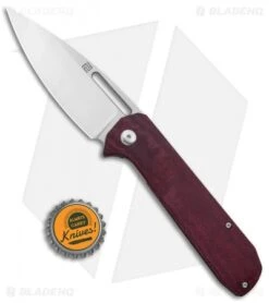 Artisan Cutlery Arion Frame Lock Knife Double Coral Red Micarta (3.6" Satin) -Pocket Knife Shop Artisan Cutlery Arion FL Double Coral Red Micarta Satin BHQ 121817 jr bottlecap