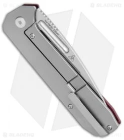 Artisan Cutlery Arion Frame Lock Knife Double Coral Red Micarta (3.6" Satin) -Pocket Knife Shop Artisan Cutlery Arion FL Double Coral Red Micarta Satin BHQ 121817 jr side