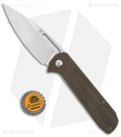 Artisan Cutlery Arion Frame Lock Knife OD Green Micarta (3.6" Satin) -Pocket Knife Shop Artisan Cutlery Arion FL OD Green Micarta Satin 1843G ODG BHQ 126123 jr bottlecap