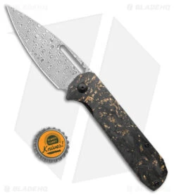 Artisan Cutlery Arion Liner Lock Knife Shredded Carbon Fiber (3.75" Damascus) -Pocket Knife Shop Artisan Cutlery Arion LL Shredded CF Golden Shred Damascus BHQ 174994 jr bottlecap