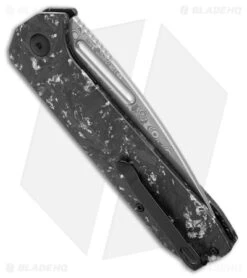 Artisan Cutlery Arion Liner Lock Knife Shredded Silver Carbon Fiber (3.75" Dam) -Pocket Knife Shop Artisan Cutlery Arion LL Shredded CF Silvery Shred Damascus BHQ 174995 jr side