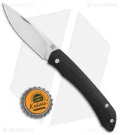 Artisan Cutlery Biome Slip Joint Knife Black G-10 (2.8" Satin) 1840P-BK -Pocket Knife Shop Artisan Cutlery Biome SJ Black G 10 Satin 1840P BK BHQ 113179 jr bottlecap