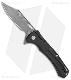 Artisan Cutlery Blowback Recoil-Lock Knife Black Titanium (3.7" Damascus)