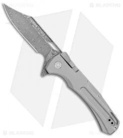 Artisan Cutlery Blowback Recoil-Lock Knife Gray Titanium (3.7" Damascus)