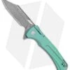 Artisan Cutlery Blowback Recoil-Lock Knife Green Titanium (3.7" Damascus)