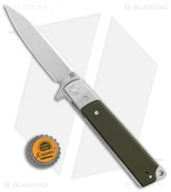Artisan Cutlery Classic Liner Lock Knife Green G-10 (3.8" Satin) -Pocket Knife Shop Artisan Cutlery Classic Green G10 satin BHQ 87213 er bottlecap