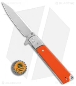 Artisan Cutlery Classic Liner Lock Knife Orange G-10 (3.8" Satin) -Pocket Knife Shop Artisan Cutlery Classic Textured Orange G10 satin BHQ 87214 er bottlecap