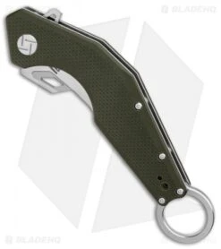 Artisan Cutlery Cobra Liner Lock Knife Green G-10 (3.5" Satin D2) -Pocket Knife Shop Artisan Cutlery Cobra Green G10 Satin BHQ 87227 er spine