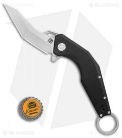 Artisan Cutlery Cobra Liner Lock Knife Textured Black G-10 (3.5" Satin) -Pocket Knife Shop Artisan Cutlery Cobra Textured Black G10 Satin BHQ 87131 er bottlecap