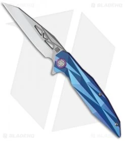Artisan Cutlery Cygnus Frame Lock Knife Blue Titanium (3.54" Satin)