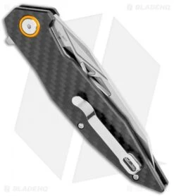Artisan Cutlery Cygnus Liner Lock Knife Black Carbon Fiber (3.54" Satin) -Pocket Knife Shop Artisan Cutlery Cygnus LL CF Satin ATZ1827PCF BHQ 97571 jr side