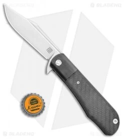 Artisan Cutlery D. Rocket Hyperion Frame Lock Knife CF/Black Ti (4" Satin) 1834G -Pocket Knife Shop Artisan Cutlery D Rocket Hyperion FL CF Black Ti Satin 1834G BHQ 105421 jr bottlecap