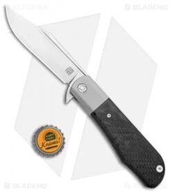 Artisan Cutlery D. Rocket Hyperion Frame Lock Knife CF/Gray Ti (4" Satin) 1834G -Pocket Knife Shop Artisan Cutlery D Rocket Hyperion FL CF Gray Ti Satin 1834GGY BHQ 105424 jr bottlecap