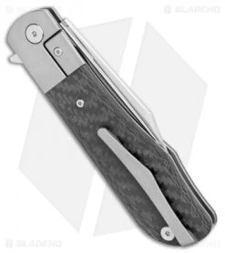 Artisan Cutlery D. Rocket Hyperion Frame Lock Knife CF/Gray Ti (4" Satin) 1834G -Pocket Knife Shop Artisan Cutlery D Rocket Hyperion FL CF Gray Ti Satin 1834GGY BHQ 105424 jr side