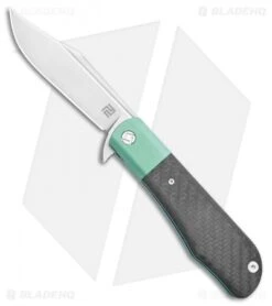 Artisan Cutlery D. Rocket Hyperion Frame Lock Knife CF/Green Ti (4" Satin) 1834G