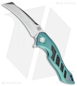 Artisan Cutlery Eagle Liner Lock Knife Green Titanium/CF (3.46" Satin S35VN)