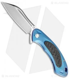 Artisan Cutlery Eterno Liner Lock Knife Blue Ti/CF (3.54" Satin M390)