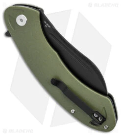 Artisan Cutlery Eterno Liner Lock Knife Smooth OD Green G-10 (3.5" Black D2) -Pocket Knife Shop Artisan Cutlery Eterno LL OD Green G 10 Black BHQ 95811 jr side