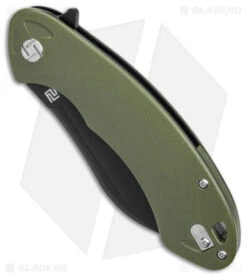 Pocket Knife Shop -Pocket Knife Shop Artisan Cutlery Eterno LL OD Green G 10 Black BHQ 95811 jr spine