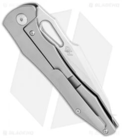 Artisan Cutlery Great White Knife Titanium (3.7" Stonewash) 1841G-GY -Pocket Knife Shop Artisan Cutlery Great White Ti SW BHQ 119568 jr side