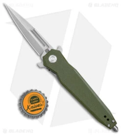 Artisan Cutlery Hornet Liner Lock Knife OD Green G-10 (3.54" Satin D2) -Pocket Knife Shop Artisan Cutlery Hornet LL OD Green G 10 Satin BHQ 90561 jr bottlecap