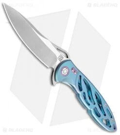 Artisan Cutlery Hoverwing Frame Lock Knife Green Ti (3.75" Satin M390)