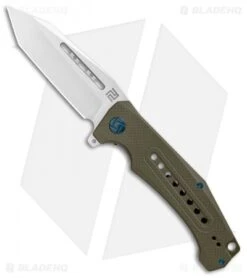Artisan Cutlery Jungle Liner Lock Knife Green G-10 (3.8" Stonewash)