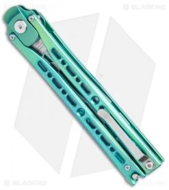 Artisan Cutlery Kinetic-Tool Automatic Butterfly Tool Green Titanium (4" SW) -Pocket Knife Shop Artisan Cutlery Kinetic Tool Auto Butterfly Green Ti SW BHQ 1120 jr side
