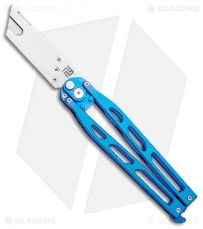 Artisan Cutlery Kinetic-Tool Automatic Butterfly Tool Blue Ti (2.8" SW) -Pocket Knife Shop Artisan Cutlery Kinetic Tool Auto Butterfly Opener Tool Blue Ti 1823GO BU BHQ 95864 jr