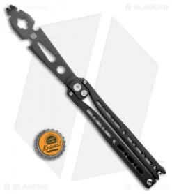 Artisan Cutlery Kinetic-Tool Automatic Butterfly Tool Black Aluminum (4" Black) -Pocket Knife Shop Artisan Cutlery Kinetic Tool Auto Butterfly Tool Black Aluminum Black 1831P BK BHQ 107383 jr bottlecap