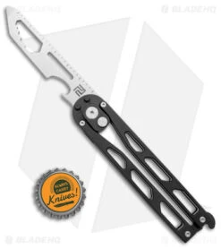 Artisan Cutlery Kinetic-Tool Automatic Butterfly Tool Black Ti (3.3" Stonewash) -Pocket Knife Shop Artisan Cutlery Kinetic Tool Auto Butterfly Tool Black Ti SW BHQ 144899 jr bottlecap