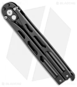 Artisan Cutlery Kinetic-Tool Automatic Butterfly Tool Black SS (2.8" Black) -Pocket Knife Shop Artisan Cutlery Kinetic Tool Auto Butterfly Tool Opener Curved Black Stainless 1823PO BK BHQ 95867 jr side