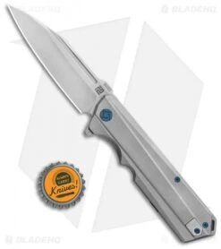 Artisan Cutlery Littoral Frame Lock Knife Gray Titanium (3.75" Stonewash) -Pocket Knife Shop Artisan Cutlery Littoral Gray Ti SW BHQ 85000 er bottlecap