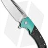 Artisan Cutlery Mastiff Frame Lock Knife Green CF/Ti (3.5" Satin CPM-S35VN)